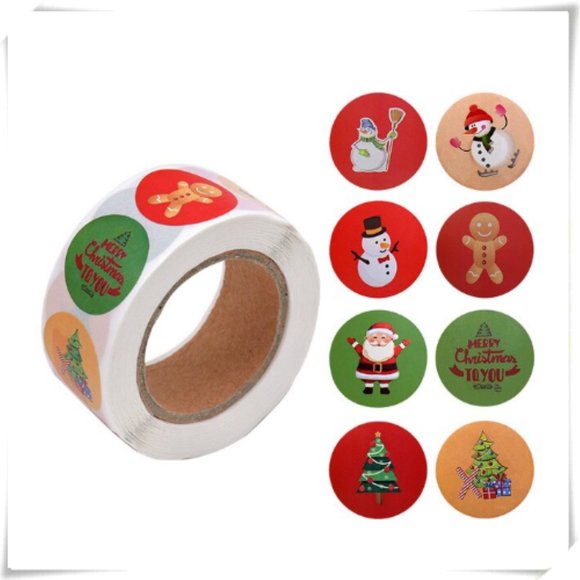 ❤️5/$15💚 Winter Christmas Stickers for Gifts Packages Mail Scrapbooking - Picture 1 of 2